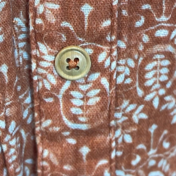 The Odells Joey Blouse Button Down Orange size small - Picture 3 of 11